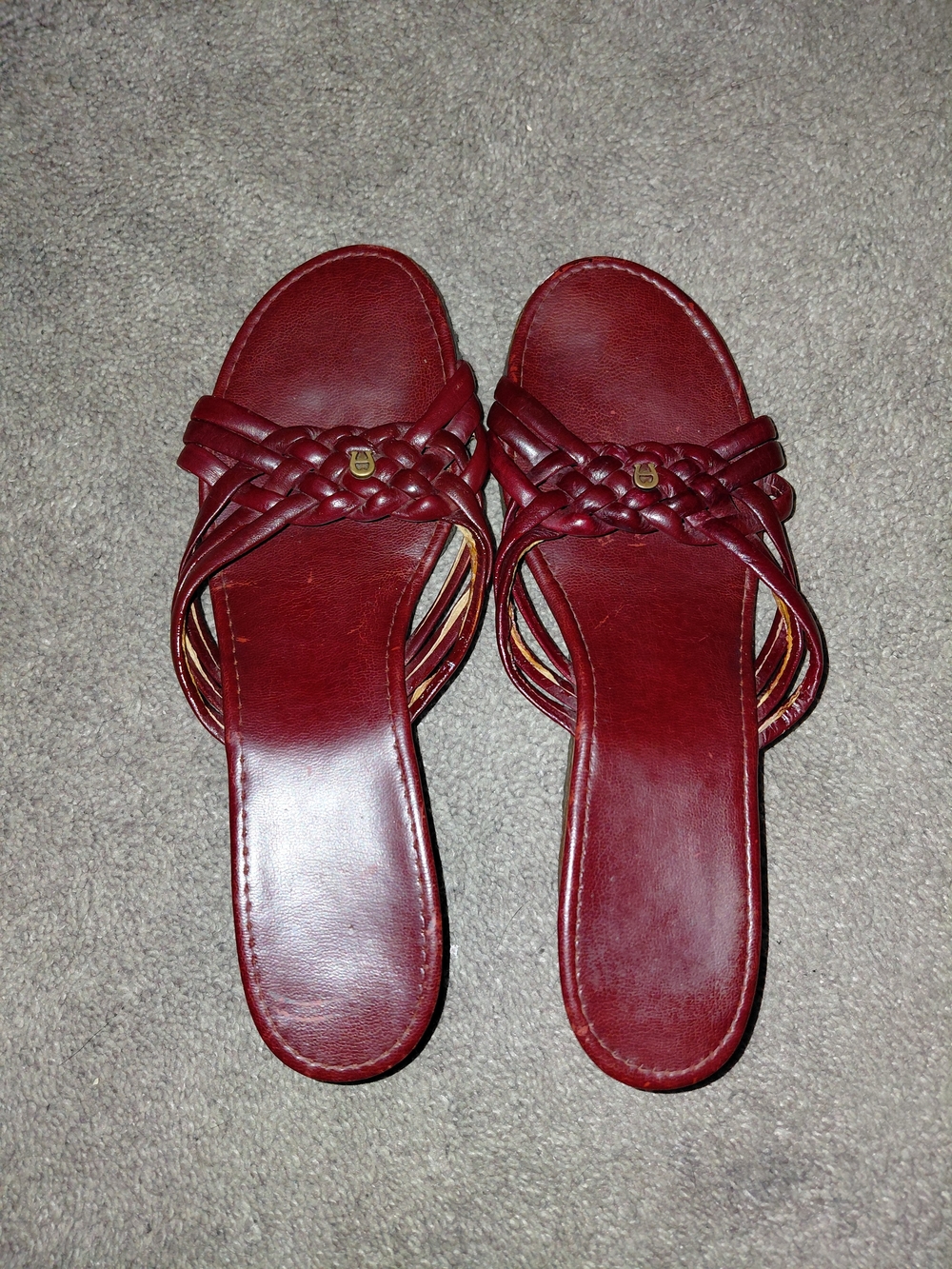 Vintage Etienne Aigner Burgundy Sandals